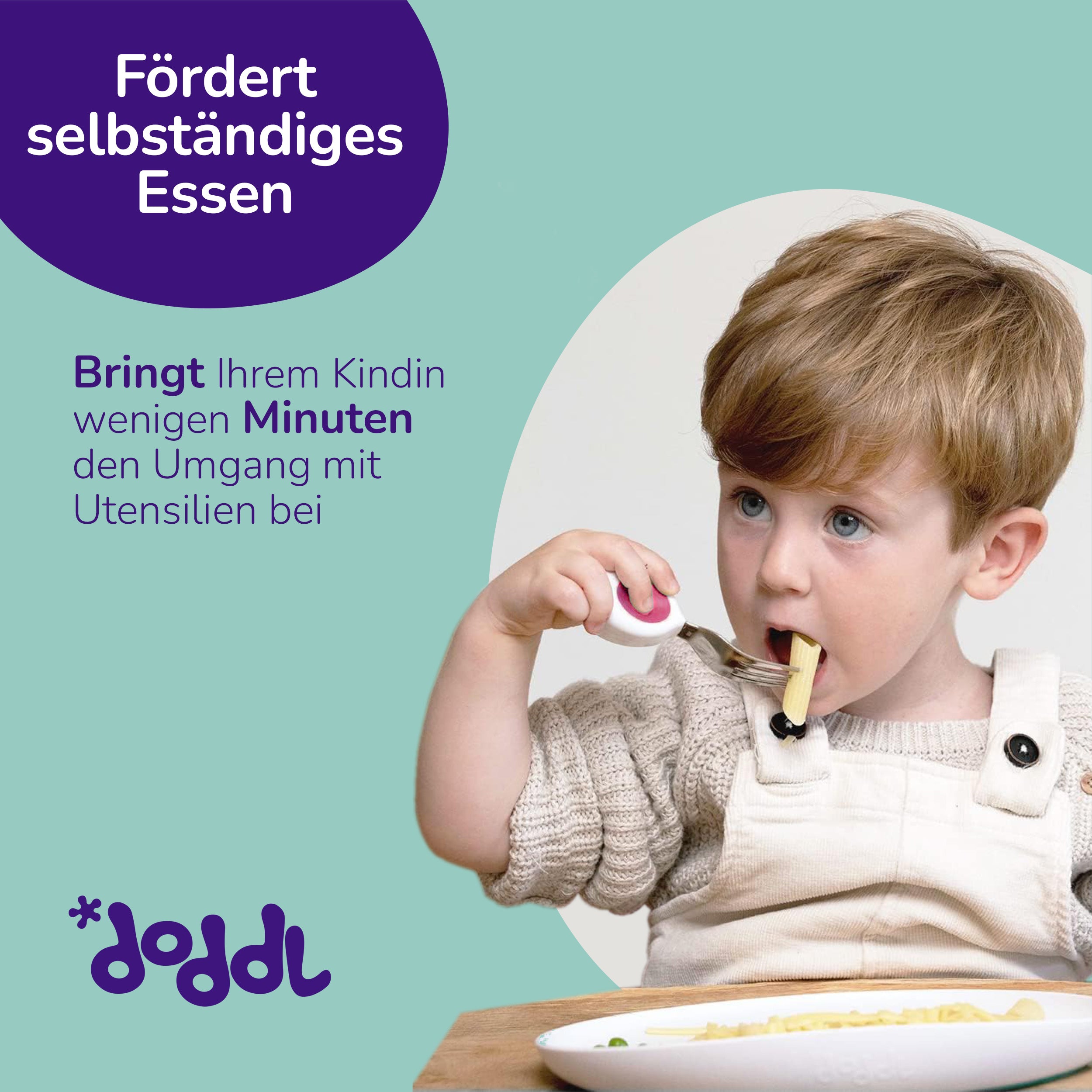 doddl Messer-, Löffel- und Gabelset für Kleinkinder