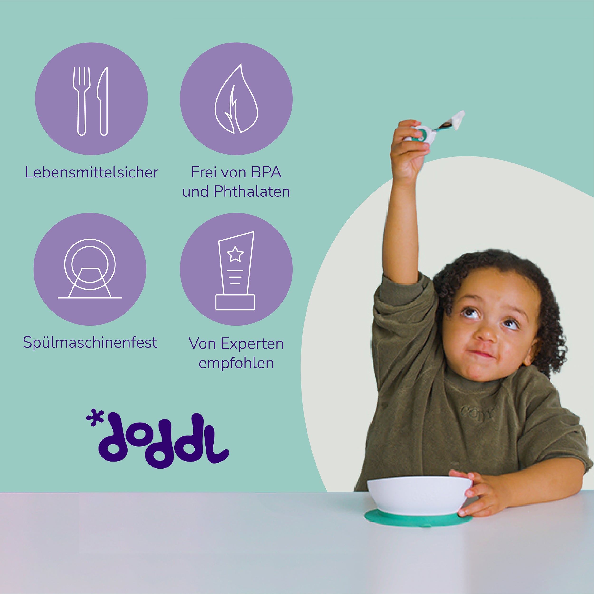 doddl 2-in-1 Kleinkind- und Baby-Saugnapf