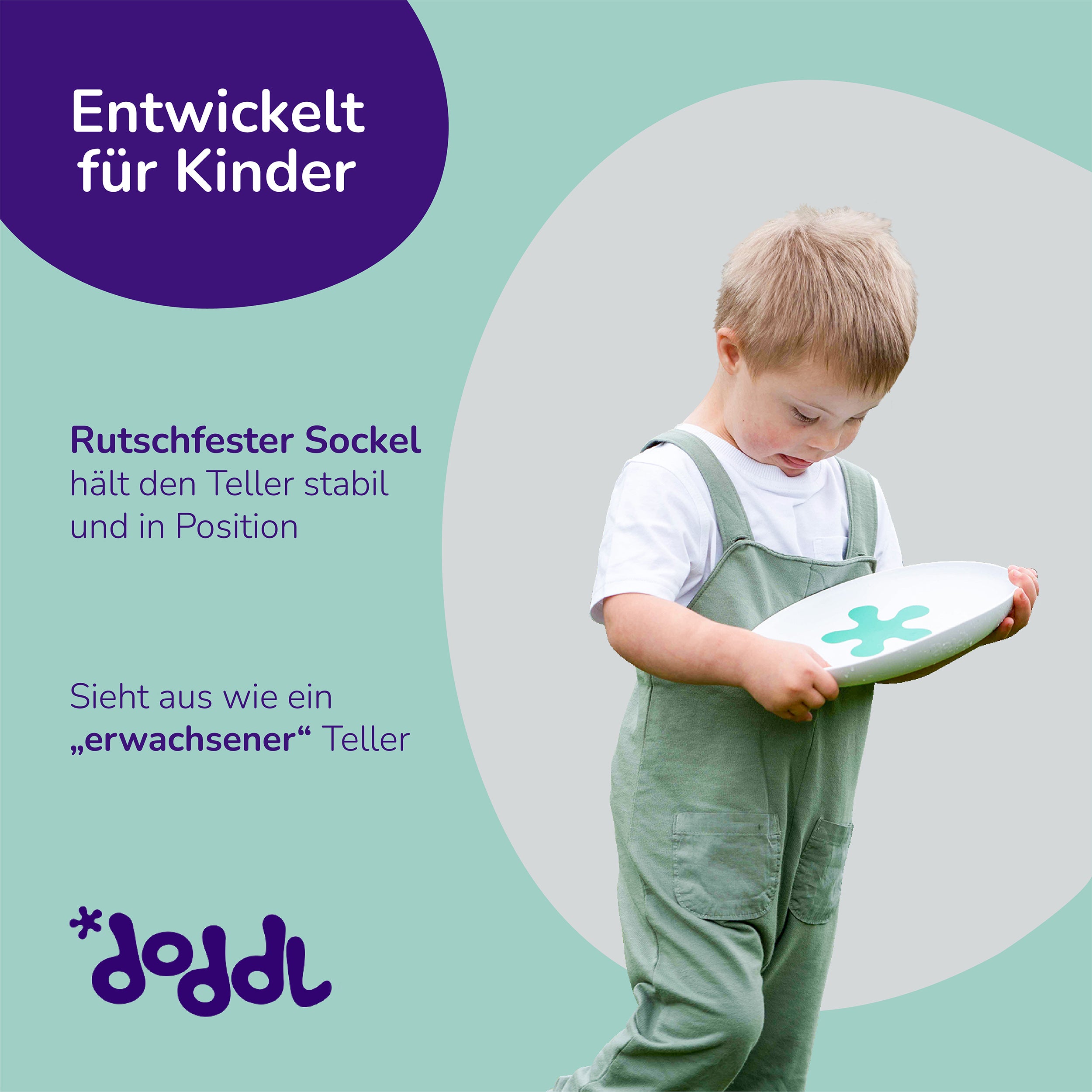 doddl Anti-Rutsch-Platte für Kleinkinder