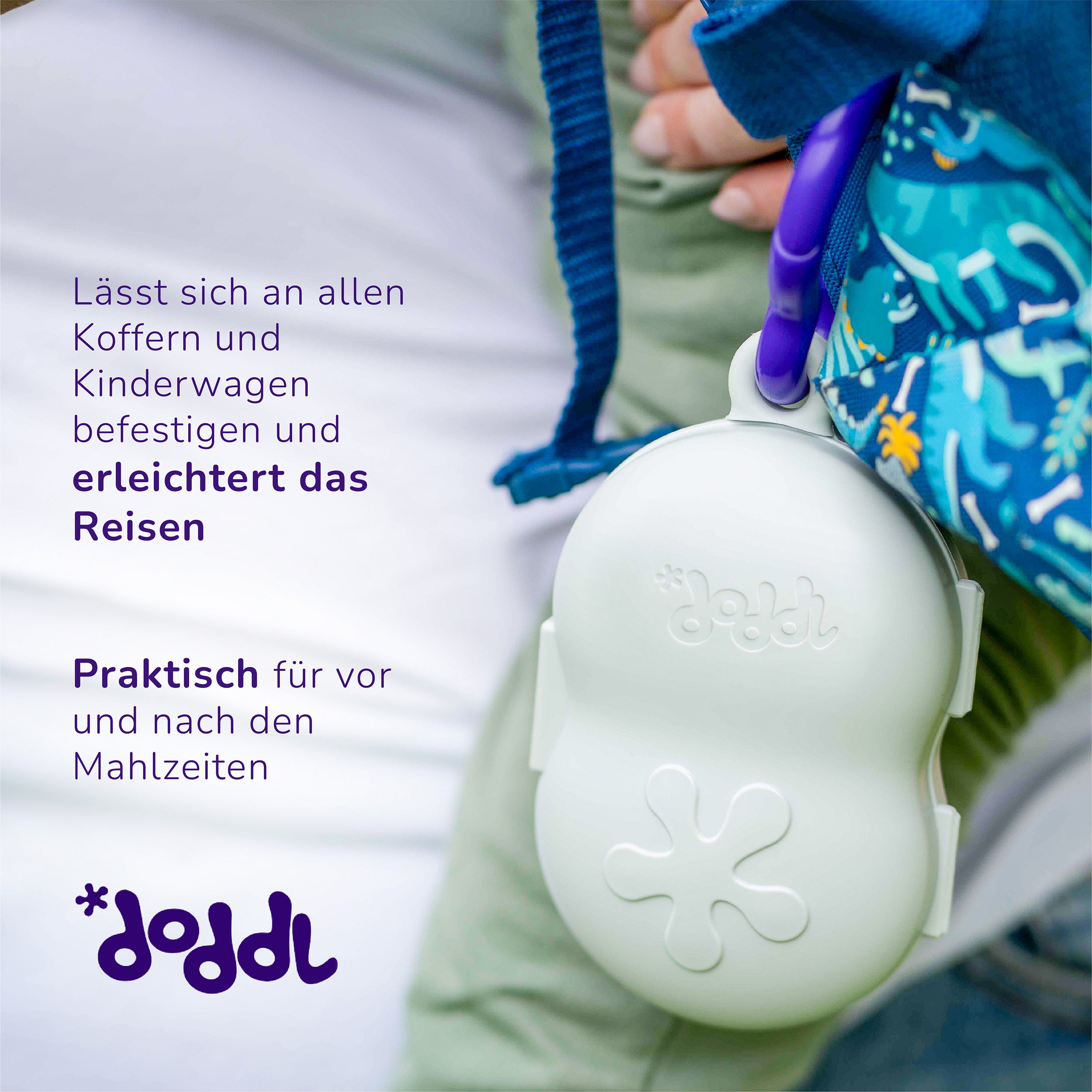 Doddl Kleinkinder-Besteckset (Löffel, Gabel & Messer) mit Besteckbox