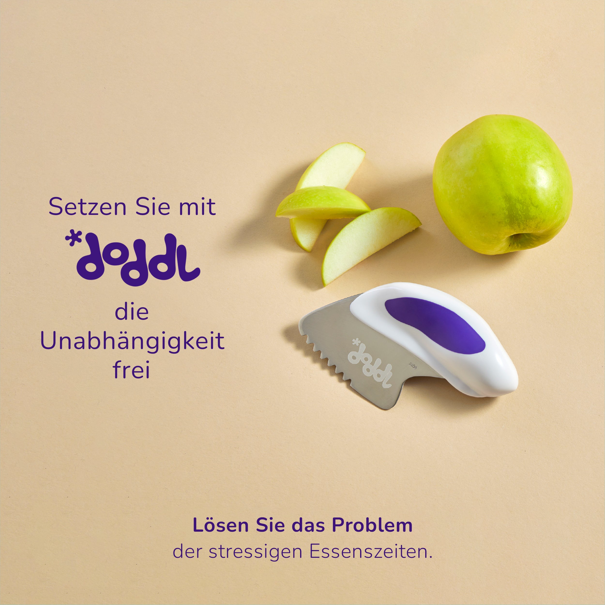 doddl Besteckset für Kleinkinder (Löffel, Gabel und Messer).