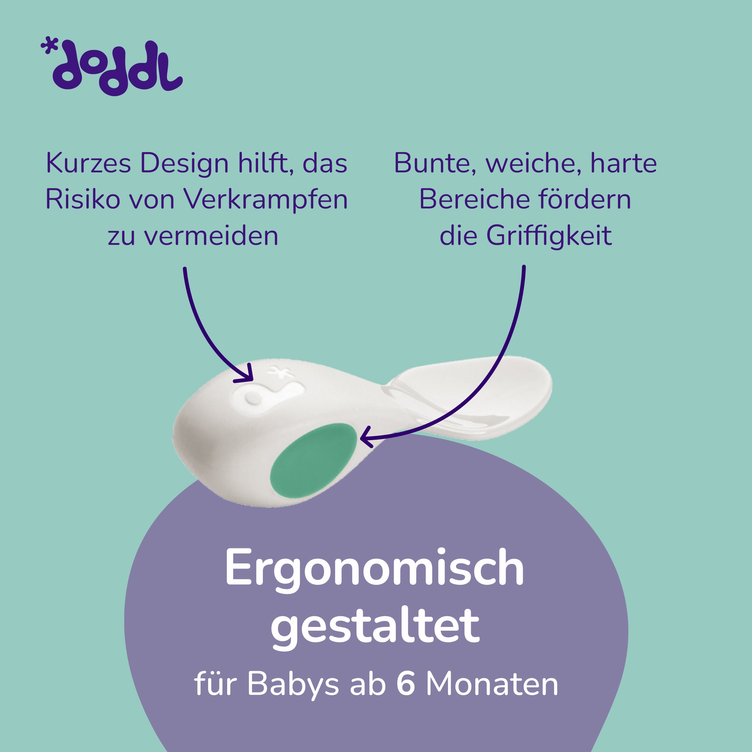 doddl Baby-Besteckset mit Löffel und Gabel und Besteckbox