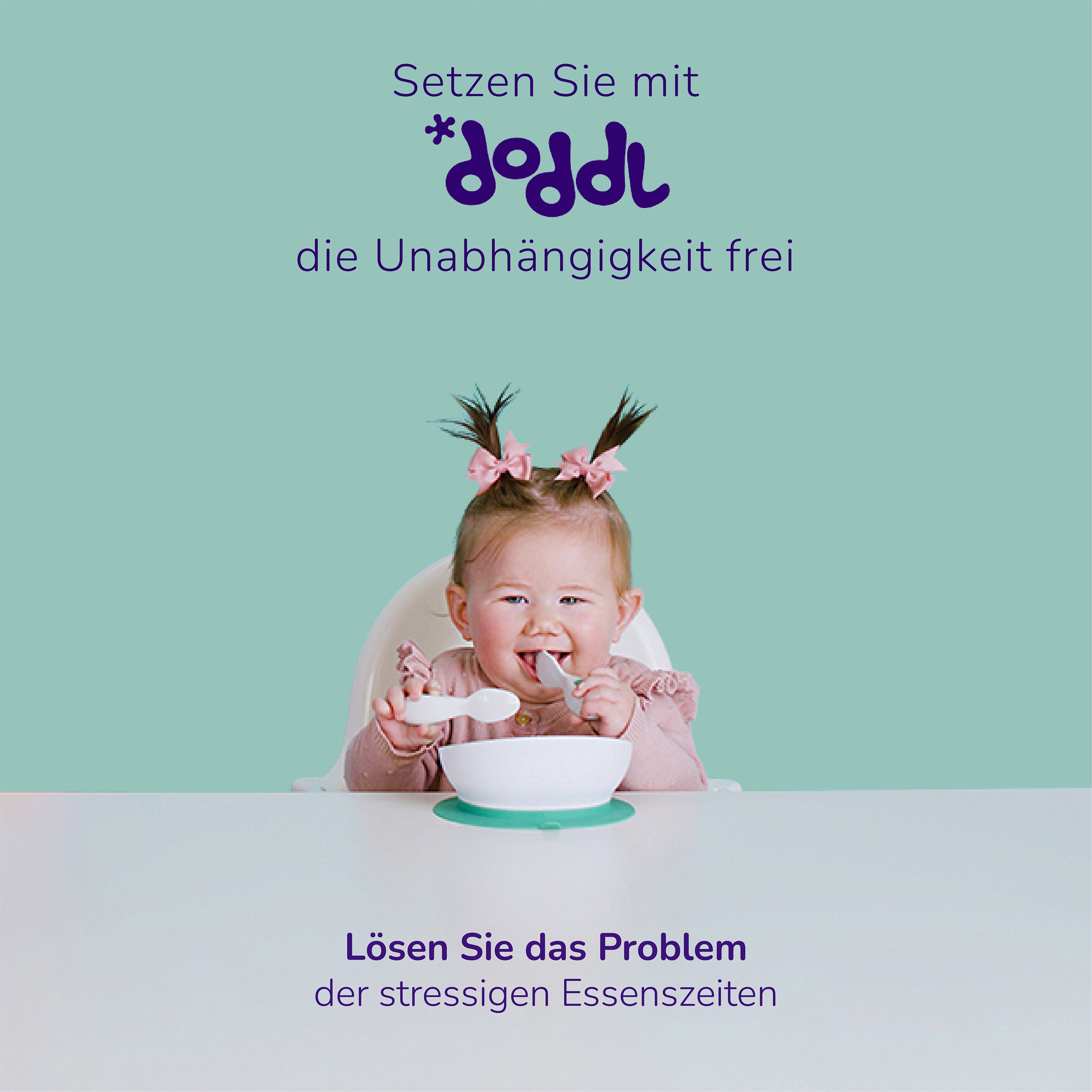 doddl 2-in-1 Baby Schüssel mit Saugnapf