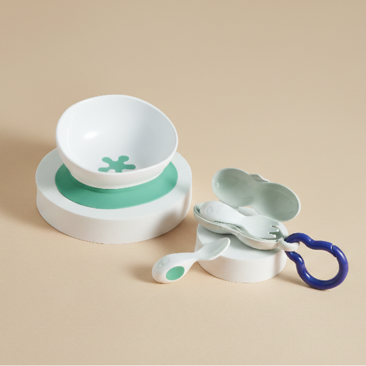 doddl baby fork and baby spoon set and doddl bowl